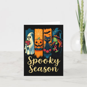 Vintage Halloween Costume Spooky Season Card