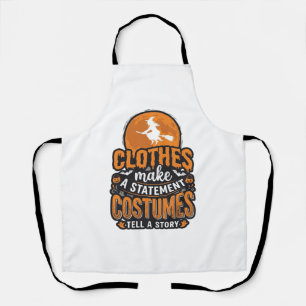 Vintage Halloween Costume Statement Shirt Design_1 Apron