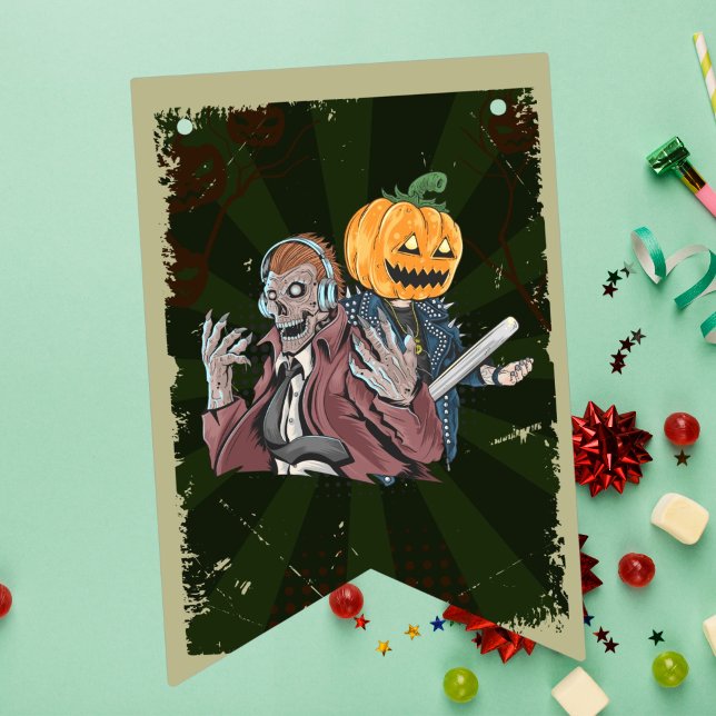Vintage Halloween Costume theme Birthday Party Bunting (Creator Uploaded)