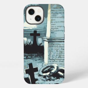 Vintage Halloween, Creepy Cemetery with Graves iPhone 13 Case