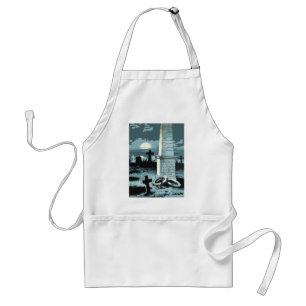 Vintage Halloween, Creepy Cemetery with Graves Standard Apron