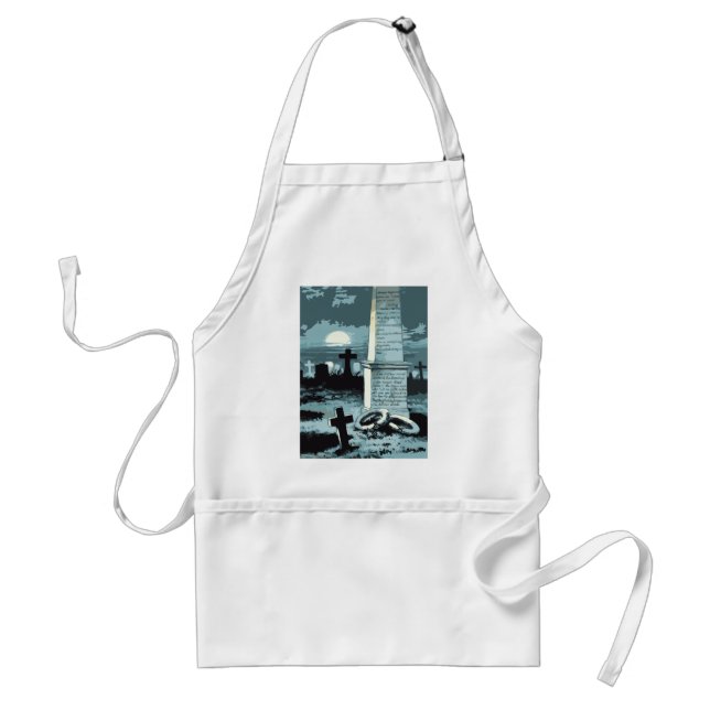 Vintage Halloween, Creepy Cemetery with Graves Standard Apron (Front)