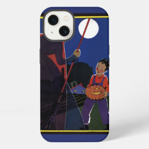 Vintage Halloween, Creepy Witch with Boy iPhone 13 Case