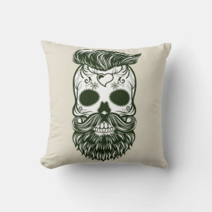 Vintage Halloween Cross Skull pillow