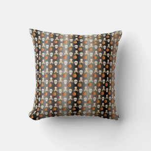 Vintage Halloween Cross Skull pillow