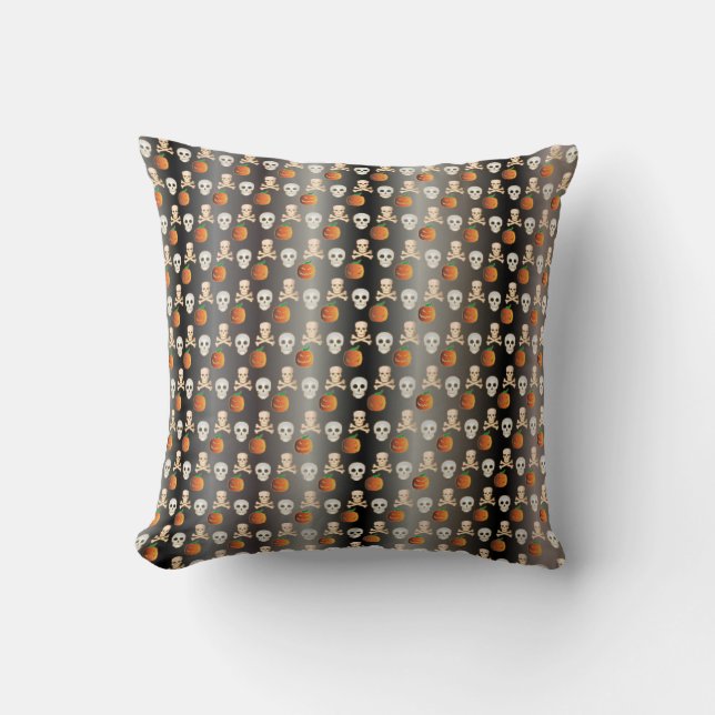 Vintage Halloween Cross Skull pillow (Front)