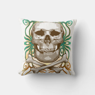 Vintage Halloween Cross Skull pillow