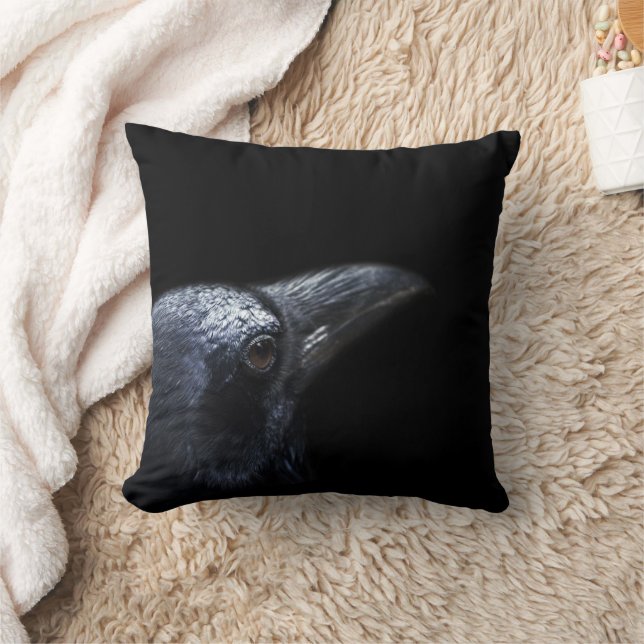 Vintage Halloween crow Cushion (Blanket)