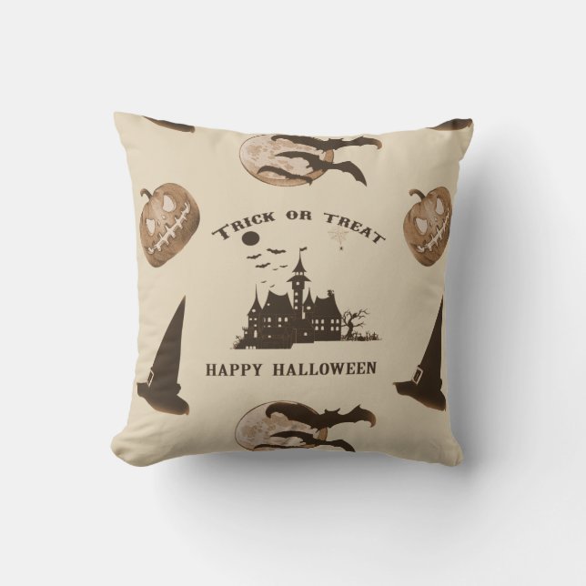Vintage Halloween Cushion (Front)