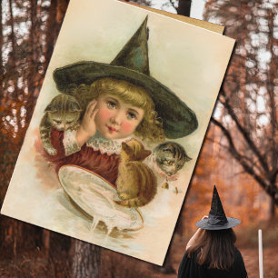 vintage Halloween cutie -funny quote Card
