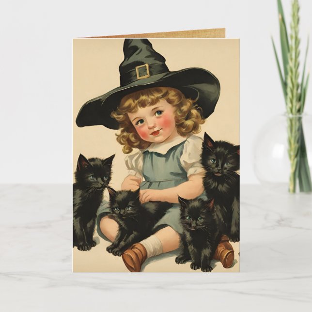 vintage Halloween cutie no 2 -funny quote Card (Front)