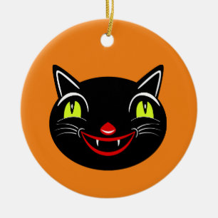 Vintage Halloween Decoration Black Cat I