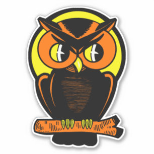 Vintage Halloween Decoration Spooky Owl