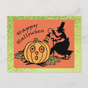 Vintage Halloween Design Postcard