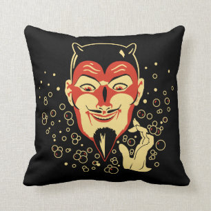 Vintage Halloween Devil Cushion