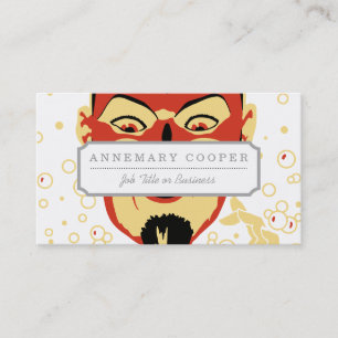Vintage Halloween Devil Head #2 Business Card
