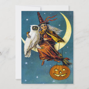 Vintage Halloween Ephemera Invitation