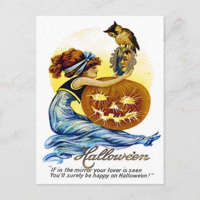 Vintage Halloween Ephemera Postcard (Front)