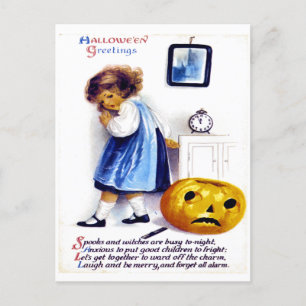 Vintage Halloween Ephemera Postcard