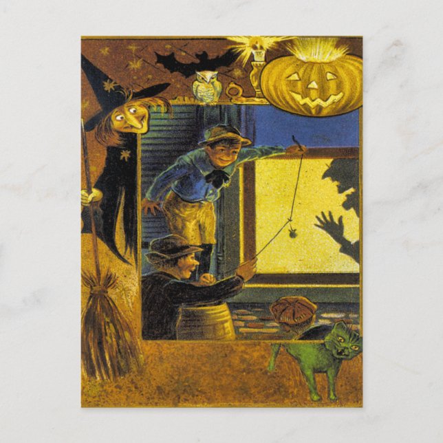 Vintage Halloween Ephemera Postcard (Front)