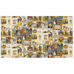 Vintage Halloween Ephemera Tablecloth