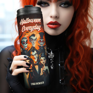 Vintage Halloween Everyday 50s Costumes Thermal Tumbler