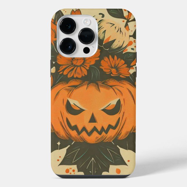 Vintage/Halloween/Fall/pumpkin iPhone Case (Back)