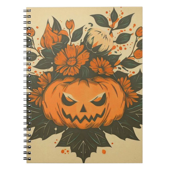 Vintage/Halloween/Fall/pumpkin Notebook (Front)
