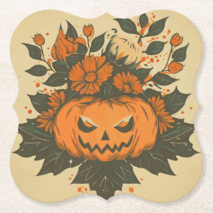 Vintage/Halloween/Fall/pumpkin Paper Coaster