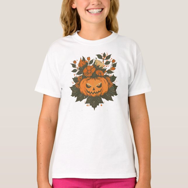Vintage/Halloween/Fall/pumpkin T-Shirt (Front)