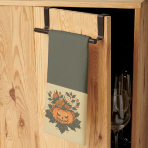Vintage/Halloween/Fall/pumpkin Tea Towel