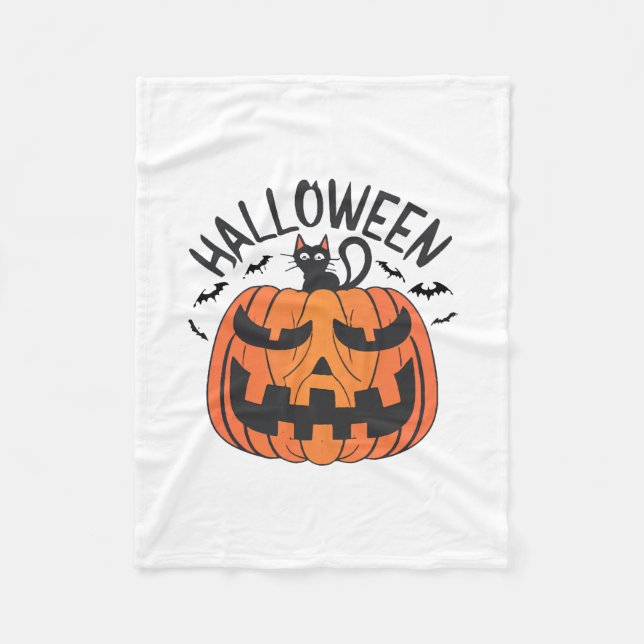 Vintage Halloween  Fleece Blanket (Front)