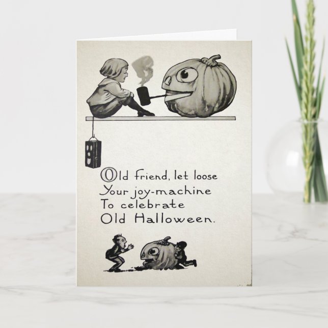 Vintage Halloween Friend Card   (Front)