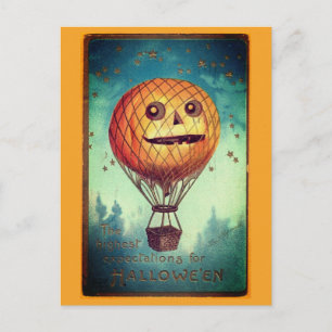 Vintage Halloween Funny illustration Postcard