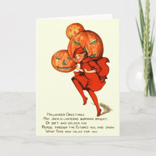 Vintage Halloween Future Fate Greeting Card