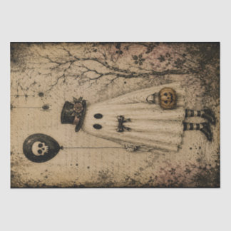 Vintage Halloween Ghost Decoupage Haunt Gothic Tissue Paper