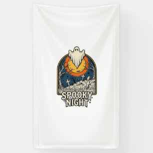 Vintage Halloween Ghost Graveyard Engraving Shirt_ Banner
