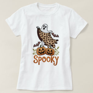 Vintage Halloween Ghost Machine Embroidery Design  T-Shirt
