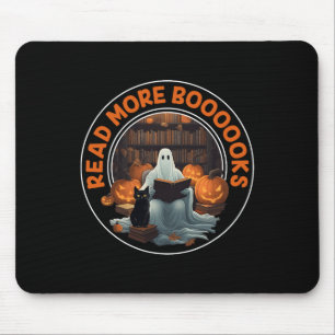 Vintage Halloween Ghost Read More Books Black Cat  Mouse Mat