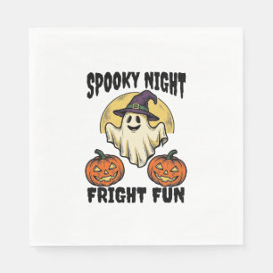 Vintage Halloween Ghost Scary Pumpkin Shirt_1 Napkin