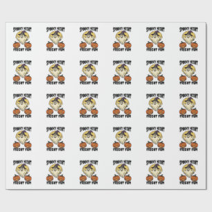 Vintage Halloween Ghost Scary Pumpkin Shirt_1 Wrapping Paper