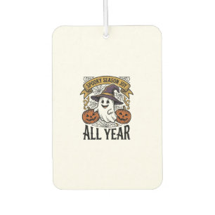 Vintage Halloween Ghost Spooky Season Joy Shirt_1 Car Air Freshener