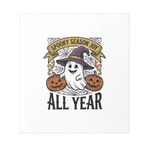 Vintage Halloween Ghost Spooky Season Joy Shirt_1 Notepad