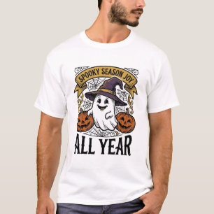 Vintage Halloween Ghost Spooky Season Joy Shirt_1 T-Shirt