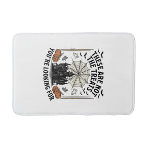 Vintage Halloween Ghost Treats Shirt Design_1 Bath Mat