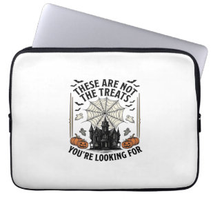 Vintage Halloween Ghost Treats Shirt Design_1 Laptop Sleeve