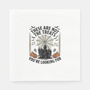 Vintage Halloween Ghost Treats Shirt Design_1 Napkin