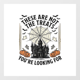 Vintage Halloween Ghost Treats Shirt Design_1 Window Cling