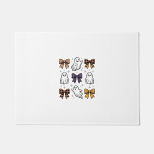 Vintage Halloween Ghosts and Bows Shirt Design_1 Doormat