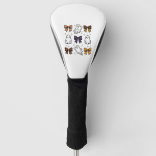 Vintage Halloween Ghosts and Bows Shirt Design_1 Golf Head Cover